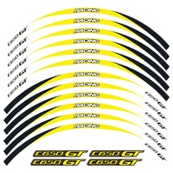 High quality 12 Pcs  Fit Motorcycle Wheel decoration Sticker stripe Reflective Rim For BMW C650GT