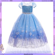 Frozen Elsa Costume Girl Birthday Party Princess Dress Kids Holiday Performance Costume Halloween El