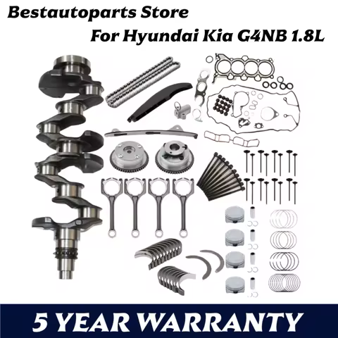 G4NB Engine Rebuild Timing Chain Kit Crankshaft Piston Gasket Bearing Valve Set Fit 1.8 T L GAS For 