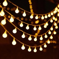 cod 3M-22M EU Plug Ball LED String Lights Garland Lights Outdoor Lamp Wedding Garden Fairy Lights Ch