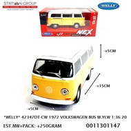 WELLY 42347DT-CW 1972 VOLKSWAGEN BUS WHITE YELLOW 1-36 20 DIECAST