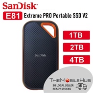 SanDisk E81 Extreme PRO Portable SSD 1TB 2TB 4TB USB 3.2 GEN 2 Read/Write 2000MB/s External Hard Disk SDSSDE81