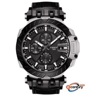 Tissot T115.427.27.061.00 Men's T-Sport T-Race Automatic Chronograph Black Leather-Rubber Strap Watch
