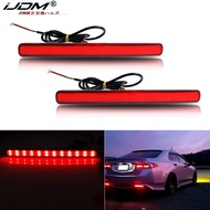 iJDM Red LED Bumper Reflector Lights For 2009 2010 2011 2012 2013 2014 Acura TSX (For Euro Accord) Function as Tail,Brake &amp; Rear Fog Lamp Turn Light OEM # 33505TL0G01 33555TL0G01