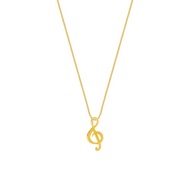 藏寶箱金飾 9999黃金純金 音樂 音符 高音譜記號 墜子/項鍊/鎖骨