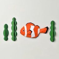 3D紙模型-DIY動手做-海洋系列-小丑魚-海洋生物 擺設 掛飾
