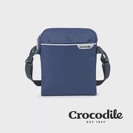 【Crocodile】鱷魚皮件 X-lite4.0系列 防潑水斜背包 尼龍側背包 小包推薦-0104-10801-新品上市 藍色