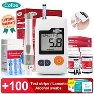 Cofoe YiLiการตรวจสอบระดับน้ำตาลในเลือด100Pcsแถบทดสอบ100เข็มpcsฟรี100Pcs Swabsแอลกอฮอล์Glucometerเครื่องวัดความเข้มข้นน้ำตาลTester Kit