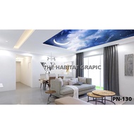 Ceiling wallpaper - Sky ceiling wallpaper - 3d night cloud ceiling wallpaper - Night cloud scenery c