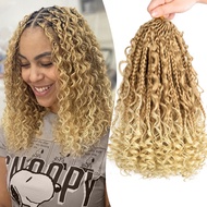 8 แพ็คสังเคราะห์ 12 นิ้วเทพธิดากล่อง Braids ผมโครเชต์ Boho กล่อง Braids กับ Curl สิ้นสุด Hair Extens