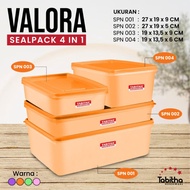 VALORA Seal Pack 4in1 Jar - Plastic Jar Set of 4 PCS - Plastic Jar Food Storage Set - Multipurpose J