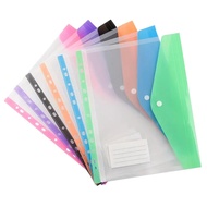 6 ชิ้นโฟลเดอร์ Binder Plastic A4 Binder Pocket 6 สีซองจดหมาย 11 หลุม Punched Pockets Office