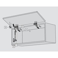 BLUM Lift System AVENTOS HK-XS Small Stay Lift  (Full Set) for Push-To-Open with TIP-ON