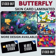 BUTTERFLY - STICKER SKIN CARD FOR ATM, CREDIT, DEBIT , BEEP CARD