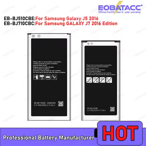 100% New Battery EB-BJ510CBE  EB-BJ710CBC For Samsung Galaxy J5 2016/J510/J7 2016 Edition J7108  Bat