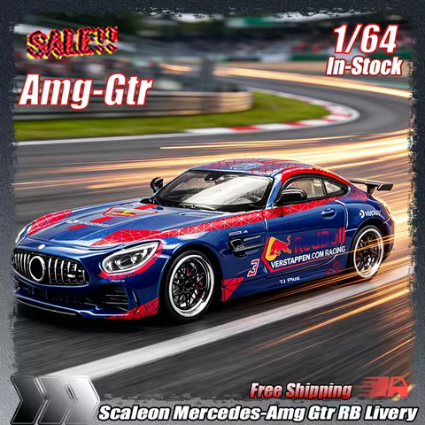 Scaleon 1:64 Mercedes-Amg Gtr Alloy Diecasting Car Model Rb Livery Malaysian Customization Collectib