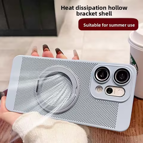 For OnePlus 15 Case Hard PC Ring Stand Heat dissipation magnetic Protective Back Cover Case For OneP