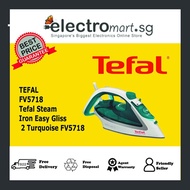 Tefal FV5718 Steam Iron Easy Gliss 2 Turquoise with Durilium Airglide Soleplate Technology - 2 Years Agent Warranty