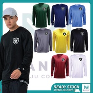 raiders long sleeve shirt / era lengan panjang x nation / las vegas raiders / nfl american football 