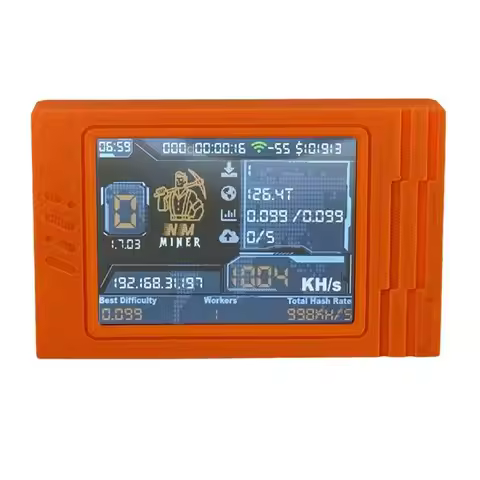M67K-NerdMiner V2 MAX BTC Solo Miner 1050KH/S Crypto Miner Nerdminer 2.8 Inch Smart Display Miner Wi