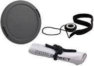 Lens Cap Side Pinch (67mm) + Lens Cap Holder + Nwv Direct Microfiber Cleaning Cloth for Tamron 28-30