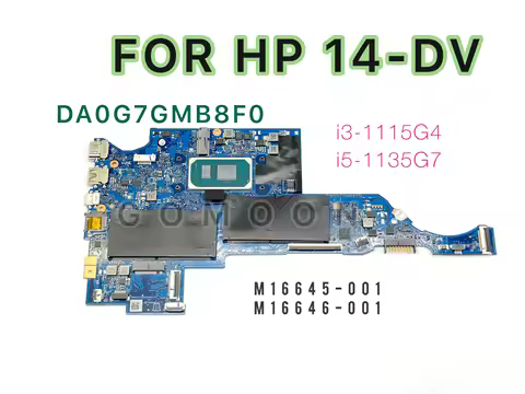 For HP Pavilion 14-DV 14-DV0511SA Motherboard DA0G7GMB8F0 CPU i3-1115G4 M16645-601 I5-1135G7 M16646-