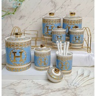 Luxury Spice Jar Set of 7 + Rack / Branded Spice Jar Set