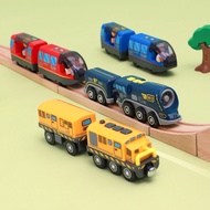 Battery Operated Locomotive Pay Train Set Fit for Wooden Railway Track Powerful Engine Bullet Electric Train for Boys Girls Gift