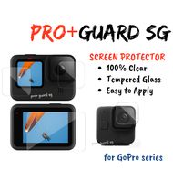 [SG] Tempered Glass Gopro Hero 12 Hero 11 Black GoPro Max mini Hero 10 Hero 9 Hero 8 Black - Clear Tempered Glass Screen Protector Lens Cover Front Back LCD