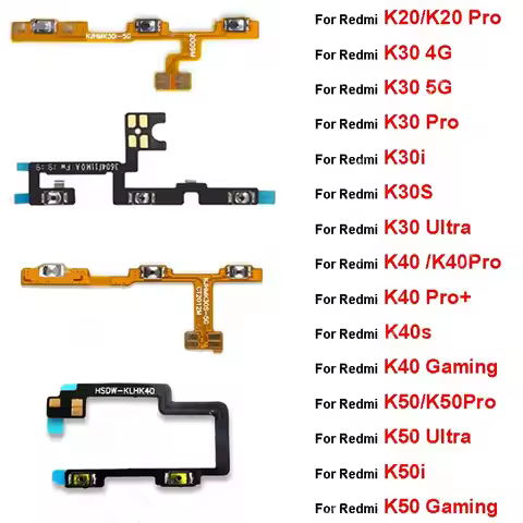 Power Volume Side Button Flex Cable For Xiaomi Redmi K20 K30 K40 K50 Pro K30 K50 K50i Ultra K30i K30