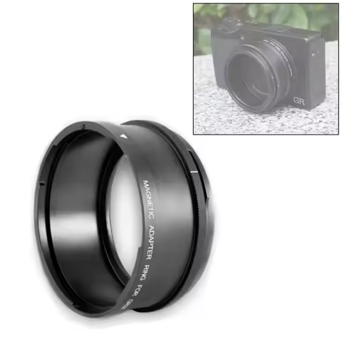 GRIII GRIIIX Magnetic Metal Mount Lens Tube Filter Ring Adapter for Ricoh GR3 GR3X GR III IIIX Camer