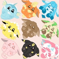 💕 WATERPROOF💕 Eevee evolution/ Pokemon/ Laptop Sticker/ Car Decal