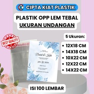 [100PCS] THICK CLEAR GLUE OPP PLASTIC | OPP INVITATION | 12X18 14X18 10X22 12X22 14X22 OPP Plastic B