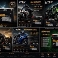 6MF14A LIYON NANO GEL BATTERY YB 14L-A2 KAWASAKI VULCAN800 X9 500cc EVOLUTION TRIUMPH TIGER DAYTONA 