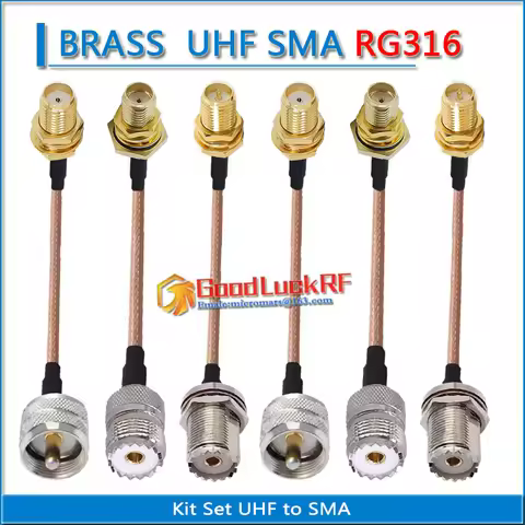 PL259 SO239 PL-259 SO-239 M UHF Male Female to SMA RP-SMA RPSMA Female Washer Nut Pigtail Jumper RG3