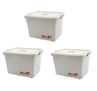 KF - (3個組合)(灰色8826 x3)家居儲物箱加厚收納箱膠箱膠箱 #(KFF)