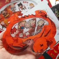 Delicious in Dungeon Shaker Anime Keychain Women Flame Dragon Shake Acrylic Key Chain Man Dungeon Me
