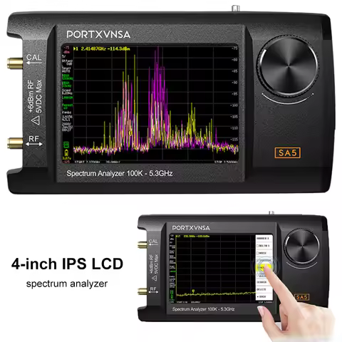 Portable Spectrum Analyzer 2-in-1 Signal Generator 4.0 Inch Frequency Analyzer 100kHz To 5.3GHz 5000