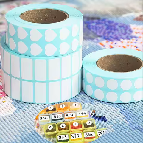 3000PCS Diamond Painting Classification Storage Distinguish White Label Stickers Diamond Painting Bl