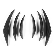 6pcs Carbon Fiber Texture Car Bumper Fin Canard Splitter Diffuser Valence Spoiler Lip omr