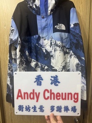 不敗經典 市價$7030  Supreme The North Face Mountain Parka Blue/White Medium 中碼 雪山衝鋒衣