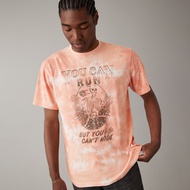 American Eagle เสื้อยืดผู้ชาย G HALLOWEEN 3RD PARTY SS SET IN TEE- 2 COLOR TIE DYE สี ORANGE - 017-3