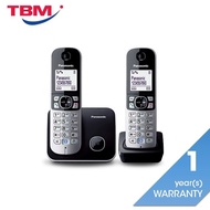 Panasonic KX-TG6812MLB Cordless Phone Expandable Black Twin