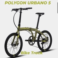 polygon sepeda lipat urbano 5 20  9sp - hijau