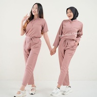 Baju Jaga Scrub Medis Baju Ok Lengan PANJANG Stretch Series Women