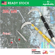 AgroBuddy 3m 6m Telescopic High Pruning Branch Shears Saw Tree Cutter | Galah Sabit Boleh Laras Panj
