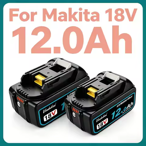 For Makita 18V 12Ah Battery Pack Suit for BL1850 BL1850B Applicable to DHR242 Cordless Rotary Hammer