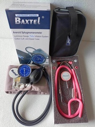 Baxtel Aneroid Sphygmomanometer Blood Pressure Monitor With Pink Deluxe Stethoscope For Pedia