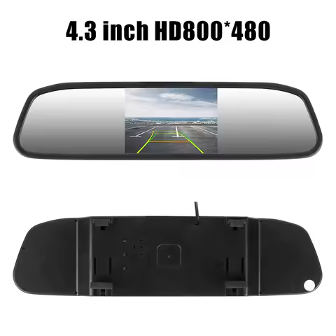 Automotive Accessories TFT LCD Color Monitor 4.3 Inch Rearview Car Rearview Mirror Display HD Video