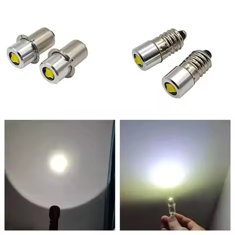 P13.5S E10 3W 3V 4.5V 6V LED Lamp Bulb Flashlight Replacement Bulb Torch Emergency Light Bulbs Work 